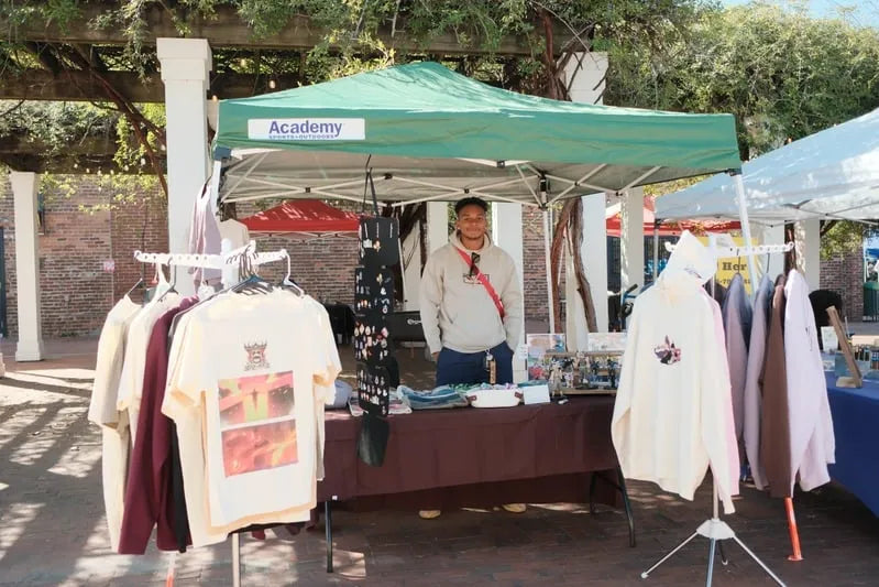 The Thread Jutsu booth at an outdoor market