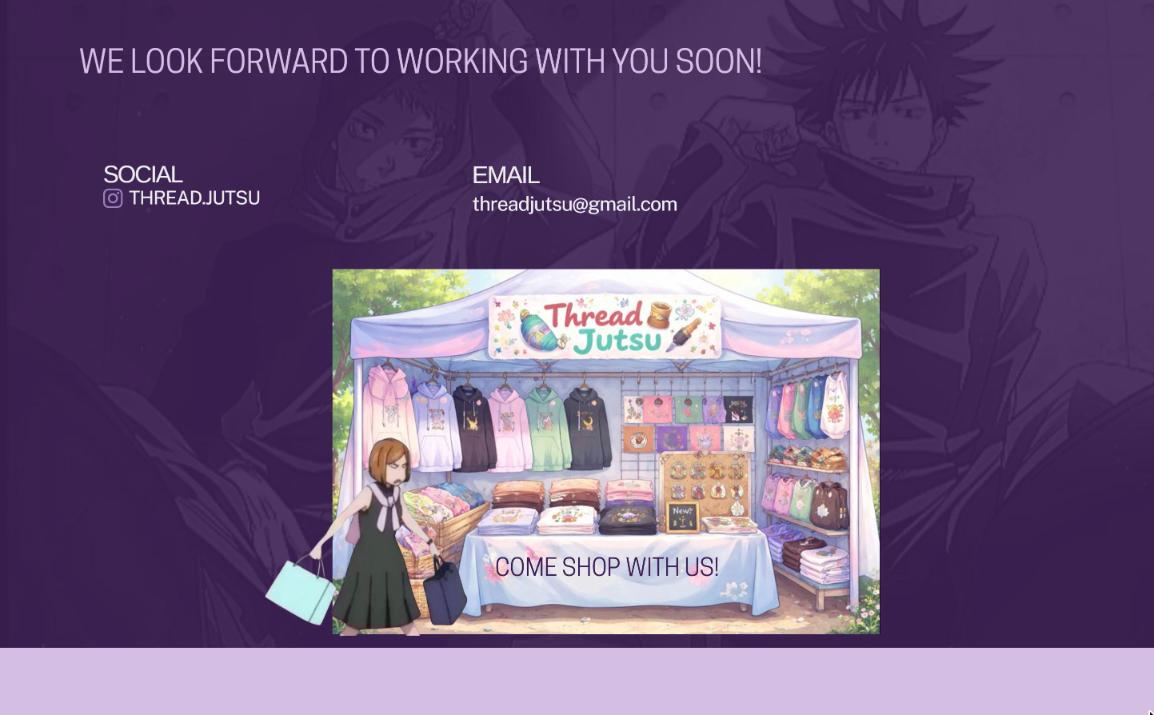 Illustrated Thread Jutsu market booth: come shop with us!